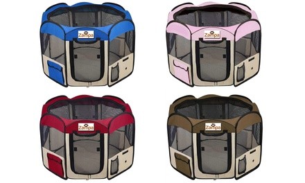 Zampa Foldable Pet Exercise Playpen