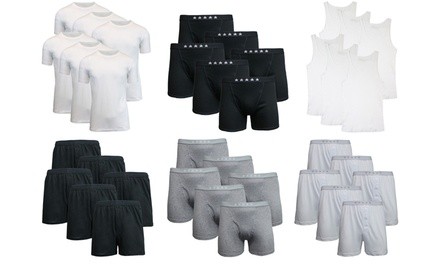 Galaxy by Harvic Men's Undershirts or Boxer Briefs (12-Pack)