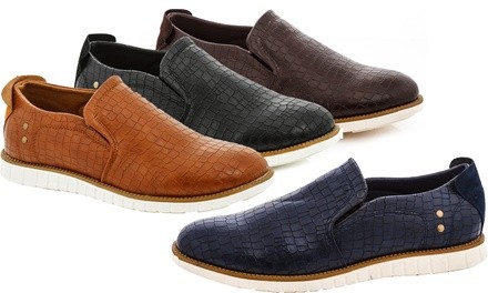 Franco Vanucci Blake Men's Croc-Embossed Casual Shoes