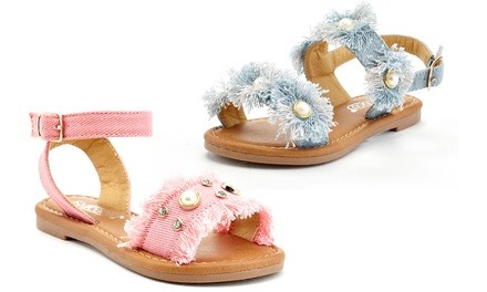 Coco Jumbo Stone Denim Girls & Toddler Sandals