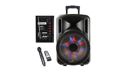 beFree Sound 12 Inch 2500 Watt Bluetooth Portable Party PA Speaker