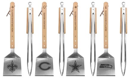 The Sports Vault NFL Stainless Steel BBQ Set (2-Piece)