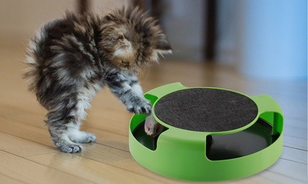 iMounTEK Cat Interactive Scratching Toy with Rotating Running Mouse