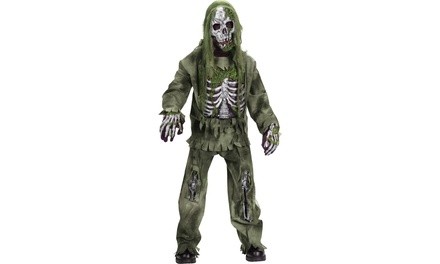 Fun World Boy's Skeleton Zombie Child Costume, Medium