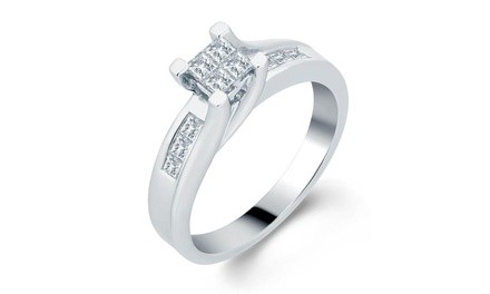 1/2 Cttw Diamond Quad Engagement Ring in 14K Gold - 21205