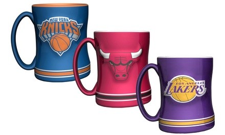 Boelter Brands NBA Sculpted Ceramic Relief Mug (2-Pack)