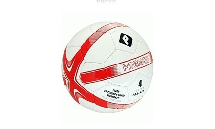 Premeo Hand Stitched Legend Training Soccer Ball, Size 4, White/Red