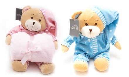 Stuffed Animal and Fleece Throw Blanket Set (2-Piece)