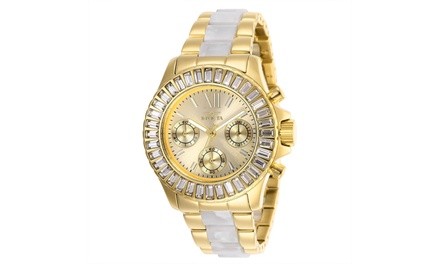 Invicta Women's Angel 27299 38mm Gold Dial Chronograph Watch