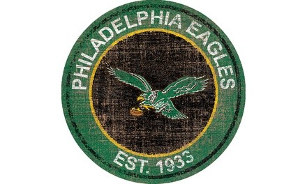 NFL Round Heritage Distressed Sign