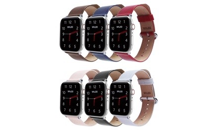 Waloo Leather Grain Replacement Band for Apple Watch Series 1-5