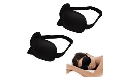 3D Padded Night Sleeping Eye Mask (Set of 2)