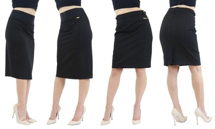 Galaxy by Harvic Women's Stretch Ponte Pencil Skirts