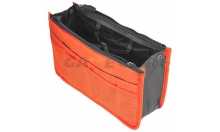 Orange Women Travel Insert Handbag Organiser Purse Large Liner Organizer Bag