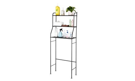 3-Tier Multipurpose Steel Shelving Storage Display Rack Black/White