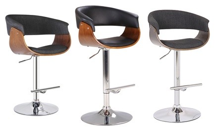 Modern Swivel Adjustable Barstool with Armrests