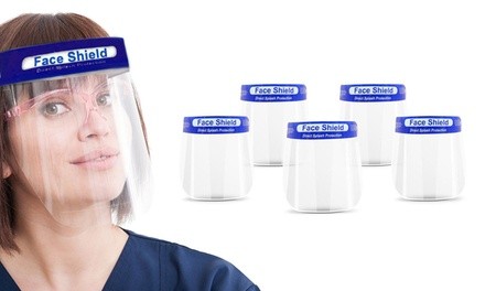 Reusable Waterproof Anti-Fog Transparent Face Shield (5-Pack)