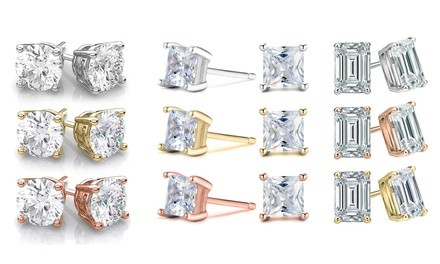 Stud Earrings Sets Made with Swarovski Elements (3 Pairs)