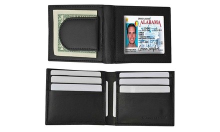 Leather Bi-Fold Money Clip
