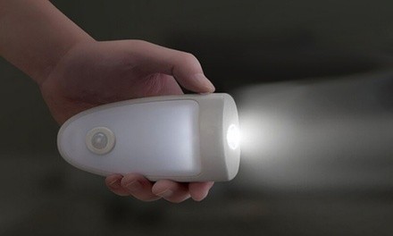 2-in-1 Rechargeable Motion-Sensor Wall Light and Detachable Flashlight