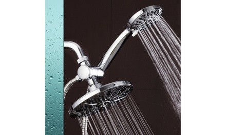 AquaDance High Pressure 3 way 7 inch Rainfall Shower Head and 4 inch Hand shower