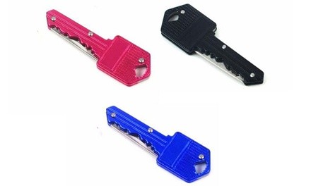 Stainless Steel Folding Pocket Knife Key Chain (Color Options)