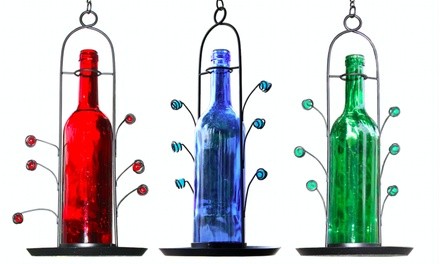 Wine Bottle Bird Seed Feeders