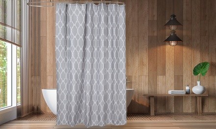 NewHome Bathroom Waterproof Anti-Mildew Shower Curtain with 12 Hooks