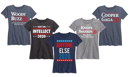 Women's Funny 2020 Elections Tees. Plus Sizes Available.