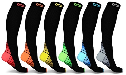 DCF Unisex Sports Compression Socks (6-Pack)