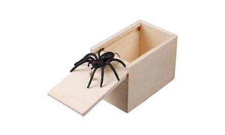 Wooden Prank Spider Scare Box