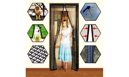 Mosquito Door Net Mesh Screen Bug Fly Pet Patio Hands Free Magnetic Magic Closer