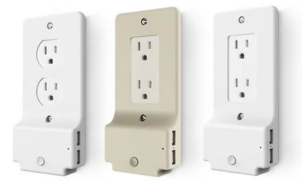 Xtreme Outlet Wall Plate Cover with Built-in LED and 2 USB Ports (Style Options)