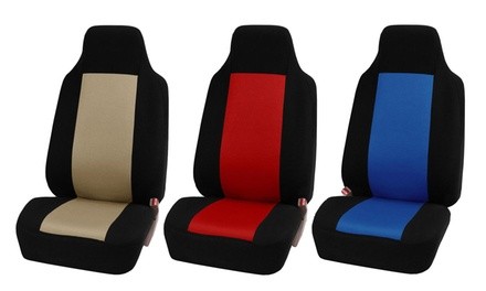 Universal Fit Highback Front Bucket Set Car Seat Cover (Multiple Colors)