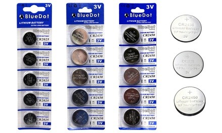 BlueDot Trading 3V Lithium Coin Button Batteries (5-, 10-, 20-, or 50-Pack)