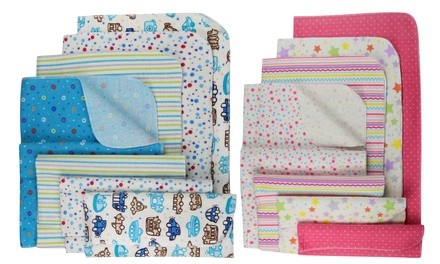 Babies' Large Soft Twill Cotton Receiving Blankets (4-Pack) 