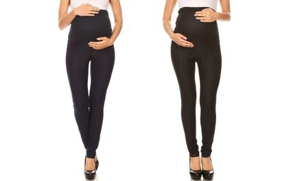 Women's JVINI Super Soft Stretchy Full Panel Maternity Jeggings. Plus Sizes Available