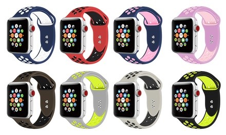 Adjustable Silicone Sport Band for Apple Watch Series 1-5 and Sport