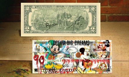 Disney's Mickey Mouse's 90th Birthday Two-Dollar Bill Hand-Signed by Rency