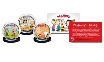 Peanuts Charlie Brown Snoopy Valentine's JFK Half Dollar U.S. Coin Set (3-Piece)