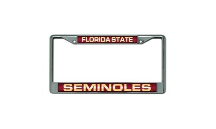 Florida State Seminoles License Plate Frame - Chrome - Laser Cut