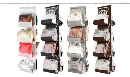 Hanging Handbag Organizer with 8 Easy-Access Transparent Pockets