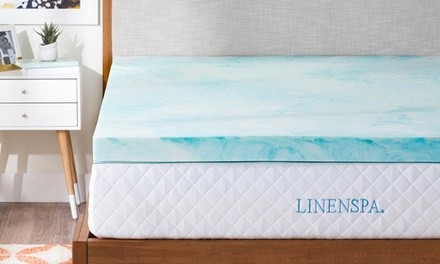 Linenspa Gel Swirl Memory-Foam Mattress Topper (Multiple Options Available)