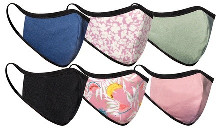 Non-Medical Reusable Fabric Face Masks (6-Pack). Multiple Options Available.