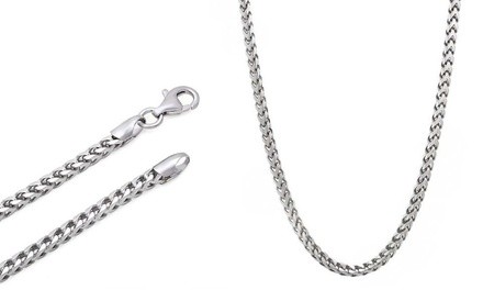 Italian Sterling Silver Men's Franco Chain