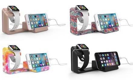 Tech Elements Charging Stand for Apple Watch and Smartphone (1- or 2-Pack)