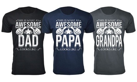 Men's Awesome Dad Grandpa T-Shirts. Plus Sizes Available.