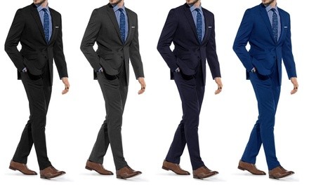 Braveman Men's Slim Fit Suits (2-Piece). Multiple Styles Available