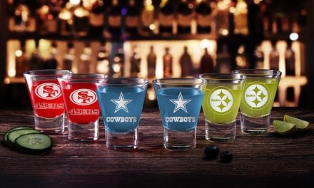 Duckhouse NFL 4 Fl. Oz. Stemless Clear Martini Glass Set (2-Pack)