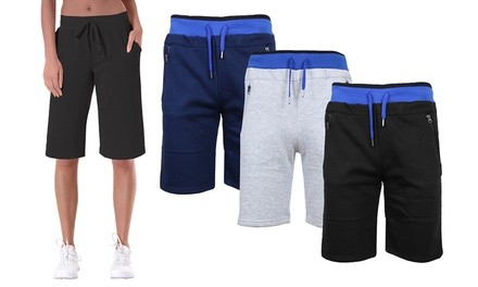 Women's Loose-Fit Bermuda Performance Fleece Shorts (3-Pack)